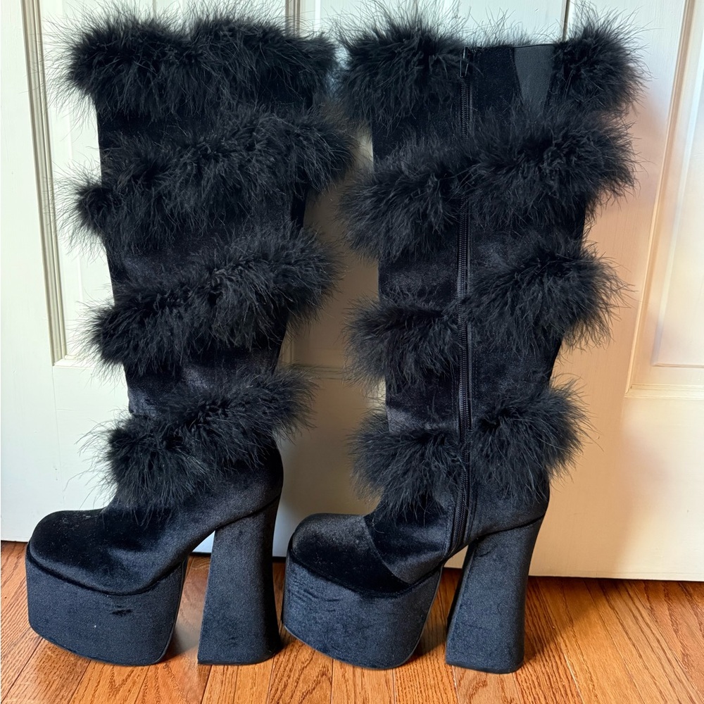 Velvet Platform boots